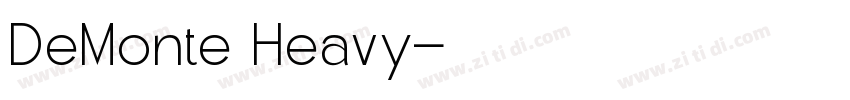DeMonte Heavy字体转换